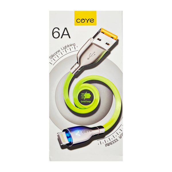 Кабель COYE 6А силікон USB-Lightning арт.CX-5