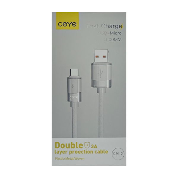 Кабель COYE 1000мм 3A USB-Micro арт.CМ-2