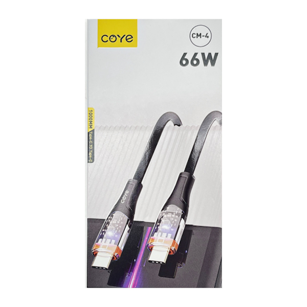 Кабель COYE 1000мм 66W Type-C-Type-C арт.CМ-4 (13-046)
