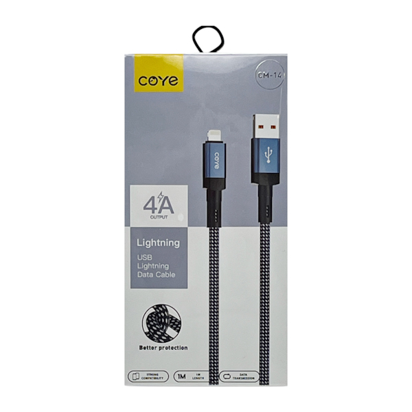 Кабель COYE 1м 4А USB-Lightning арт.CМ-14