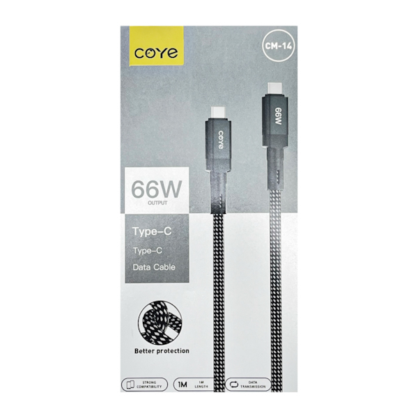 Кабель COYE 1м 66W Type-C-Type-C арт.CМ-14