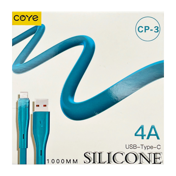 Кабель COYE 1000мм 4A силікон USB-Type-C арт.CP-3