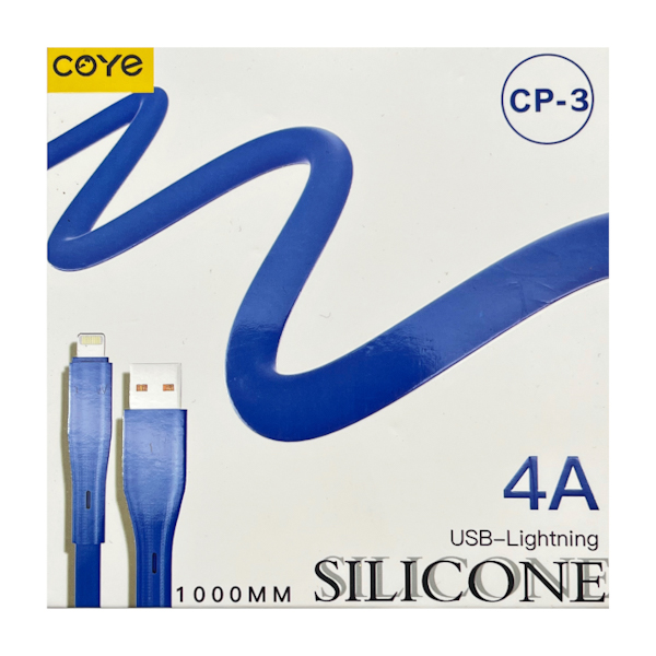 Кабель COYE 1000мм 4A силікон USB-Lightning арт.CP-3