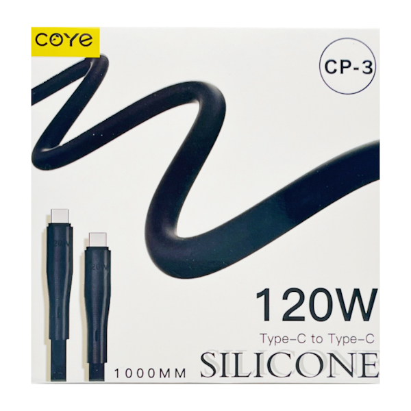 Кабель COYE 1000мм 120W силікон Type-C-Type-C арт.CP-3