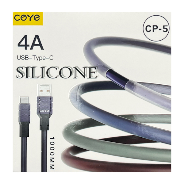 Кабель COYE 1000мм 4A силікон USB-Type-C арт.CP-5