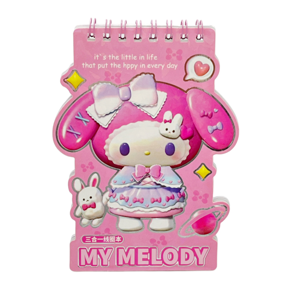 Блокнот А6 Стіч/Sanrio Фігурний в лінію з наклейками Мікс *24