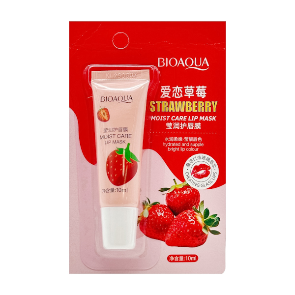 Бальзам-маска д/губ BIOAQUA 1шт 10мл Полуниця на блістері арт.BQY78 *36