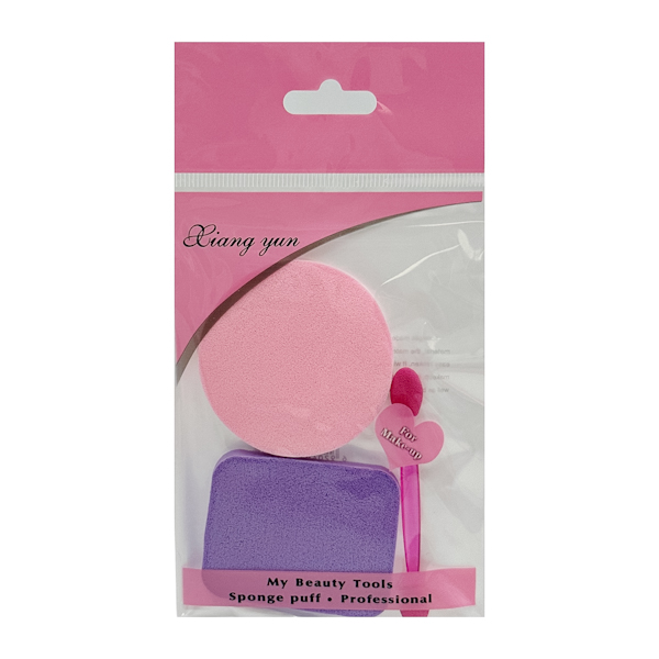 Спонж д/макіяжу Xiang yun 2шт + аплікатор д/тіней арт.1-В-09 *12
