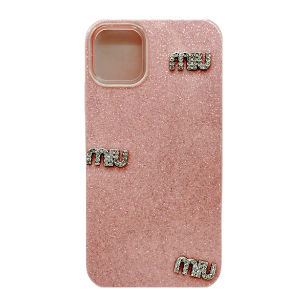 Чохол д/тел силікон iPhone 11 Miu Miu Кольоровий Глітер/Стрази арт.229-3 *5