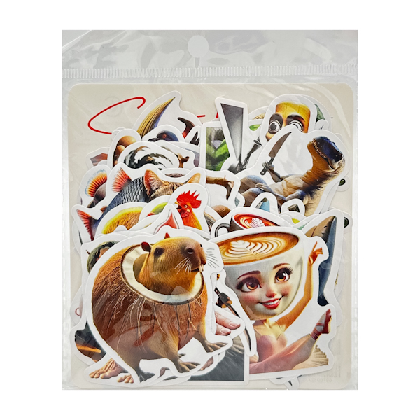 Наклейки дитячі Sticker Набір 50шт Персонажі Italian Brainrot Мікс арт.1243-1/2 *50