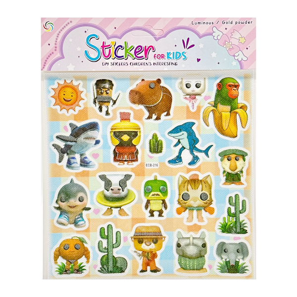 Наклейки дитячі StickerForKids Персонажі Italian Brainrot арт.ECB-216 *20