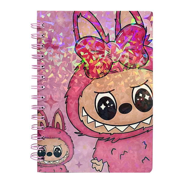 Блокнот А5 Лабубу на спіралі голографік  арт.BK-503/4