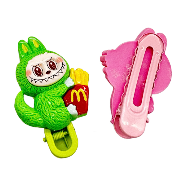 Заколка-прищіпка д/вол MENG KE AI 1шт 6см Дитяча Стіч/Лабубу Мікс арт.246-01/2/3 *30