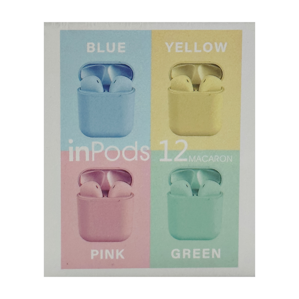 Навушники бездротові inPods12 Macaron Bluetooth 1шт арт.13-29