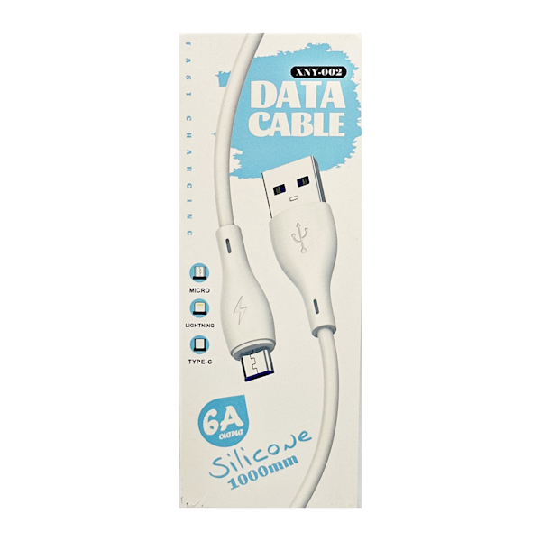 Кабель Data Cable 1м 6A силікон USB-Micro арт.XNY-002 (283-19)