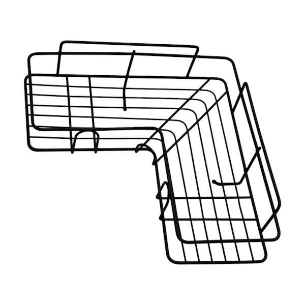 Полиця навісна металева 1шт Каркасна Кутова з гачками арт.NR 0111 967 (25-В32)