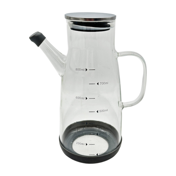 Глек д/олії Скляний 800мл з металевою кришкою арт.1247-27