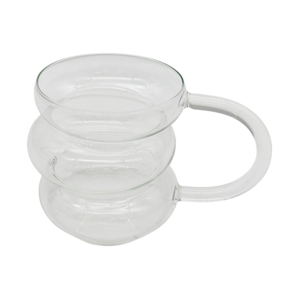 Чашка скляна 450мл  Фігурна асиметрична арт.1247-30