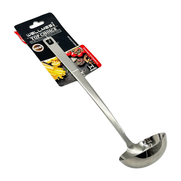 Ополоник кухонний WELLMES металевий 1шт 34*8см