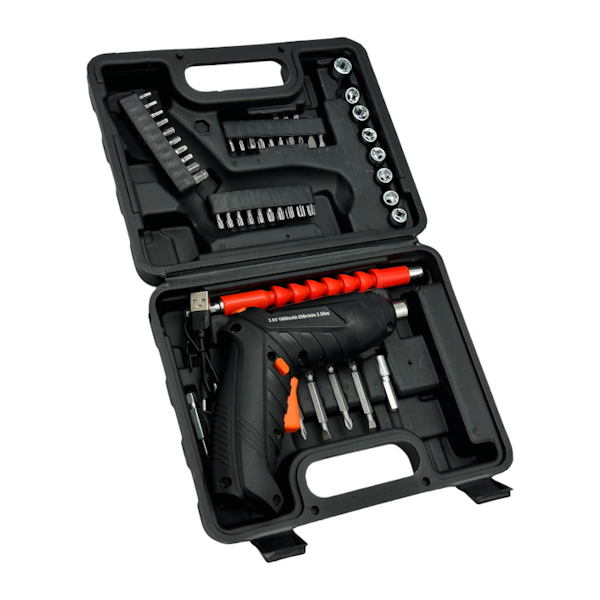 Шуруповерт акумуляторний з насадками Type-C у валізі арт.LZ-6066