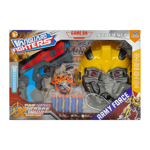 Іграшка YiXuanToys Бластер з м'якими кулями і маскою арт.YX668-4