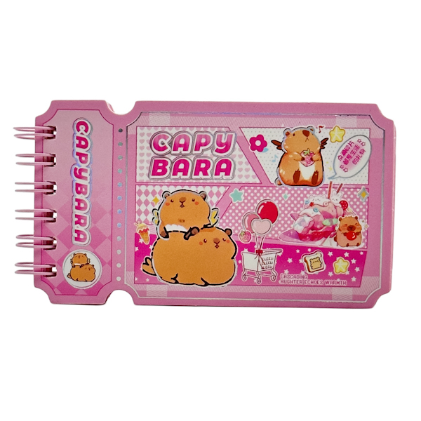 Блокнот А7 Капібара 1шт 65*110мм на спіралі арт.XQ-6663 *24