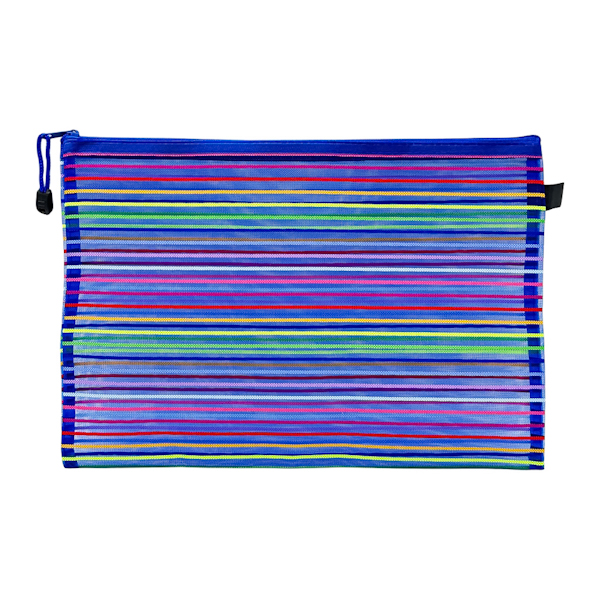 Папка A5 в сіточку на замочку Кольорова Смужка арт.1118-4 *12