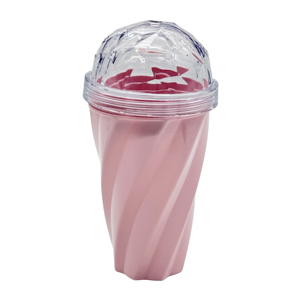 Стаканчик д/холодних напоїв з трубочкою 1шт Рельєфна з бантом арт.79-2-1