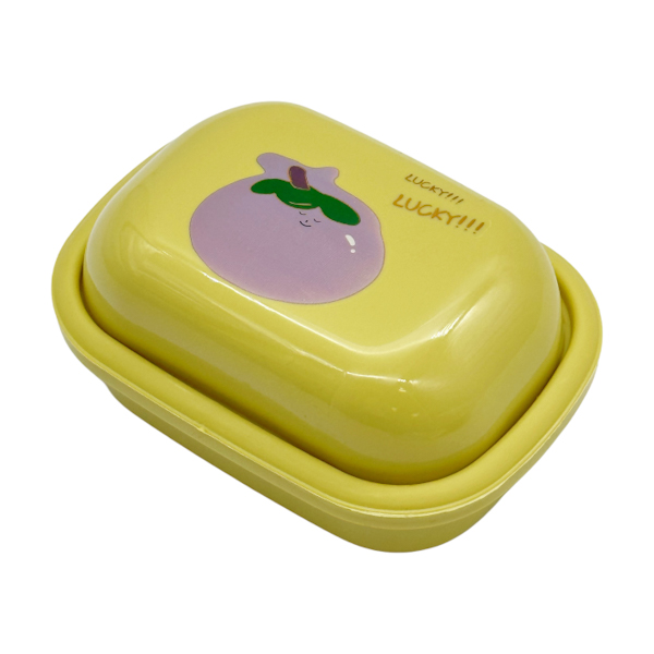 Мильниця пластик 1шт закрита Принт Фрукти арт.A700-419 (306-40)