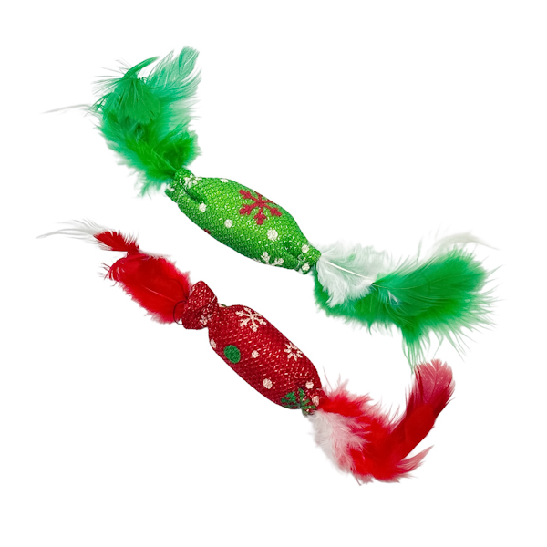 Іграшка д/котів 1шт Цукерка з пір'ям арт.244-23 *12