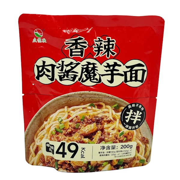 Локшина ш/п Konjiac 200г з гострим м'ясним соусом арт.F15-M02