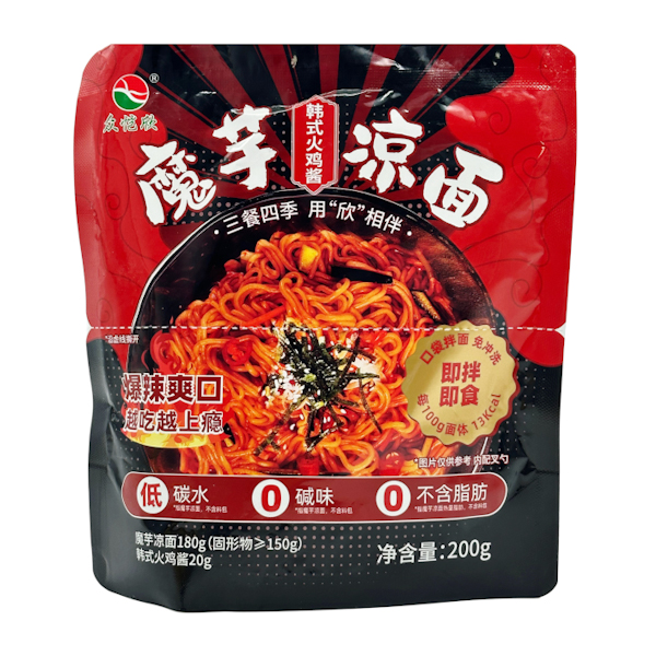 Локшина ш/п Konjiac 200г зі смаком індички по-корейськи арт.F15-M01