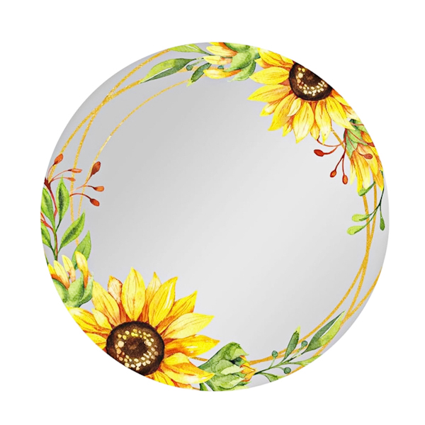 Дзеркало акрилове самоклеюче 30*40см 1шт Кругле з декором арт.1274-3