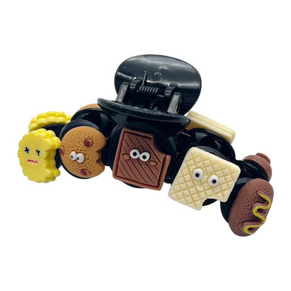 Краб д/волосся пластик 1шт 10см Декор Солодощі Мікс арт.67-03/10/12/13 *12