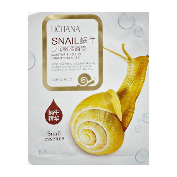 Маска д/обл тканинна HCHANA 30г Snail essence арт.HC07445