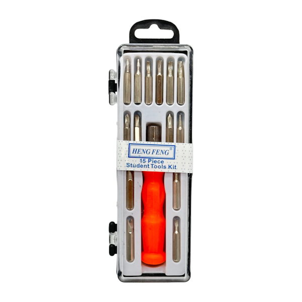 Викрутка зі змінними насадками HengFeng 15в1 у футлярі арт.15123-32