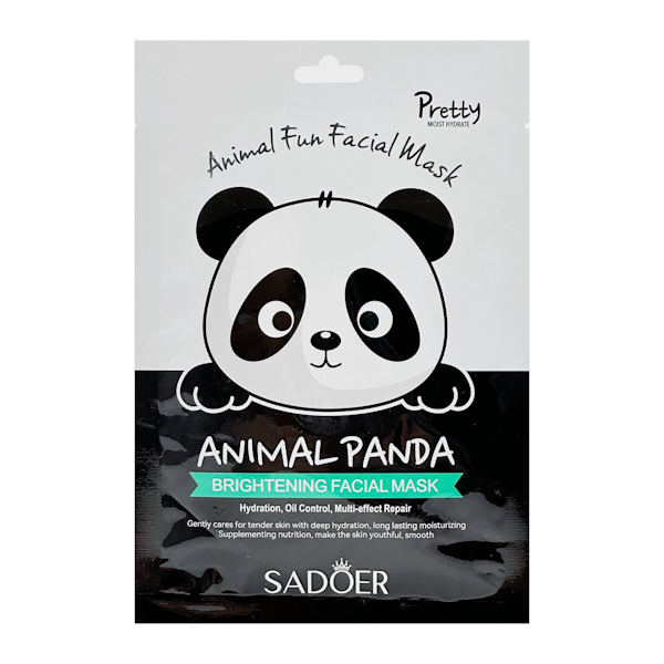 Маска д/обл тканинна SADOER 25г Animal Panda арт.SD58628