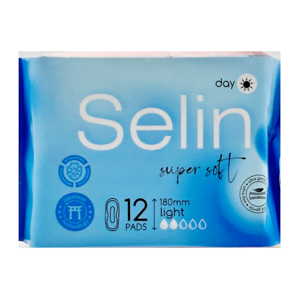 Прокладки щоденні Selin Light 12шт 2кр (180мм).SE180-12