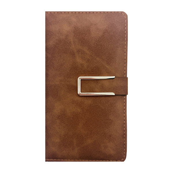 Блокнот А6 Екошкіра прошитий в лінію магнітна застібка металева вставка арт.1055-3