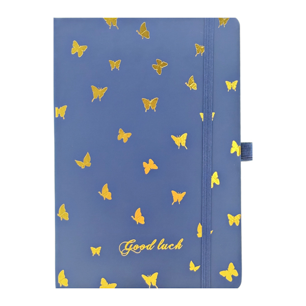 Блокнот А5 прошитий в лінію з резинкою Кольоровий Метелики арт.1055-10