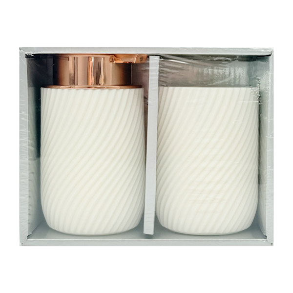 Набір аксесуарів д/ванної 2придм. пластик Рельєфний арт.A719-8285