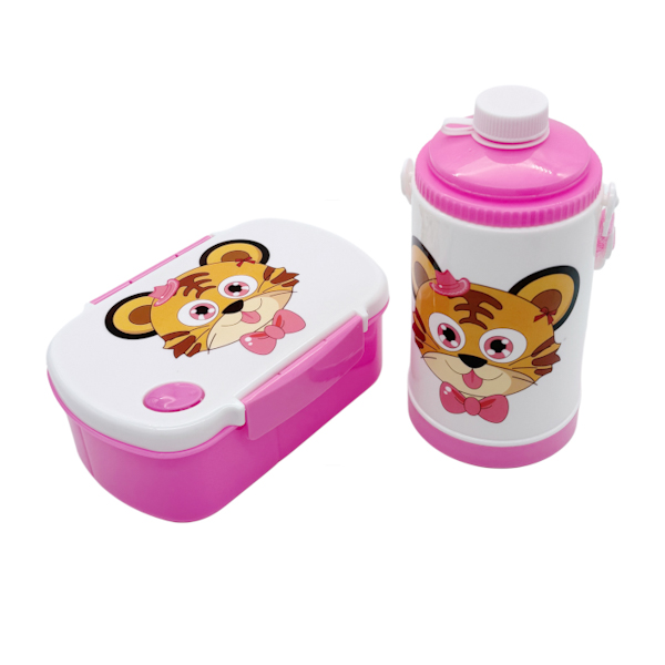 Набір ЛанчБокс чашка,ложка, виделка+ Пляшка-термос 500мл+сумка арт.G43-WX0035D