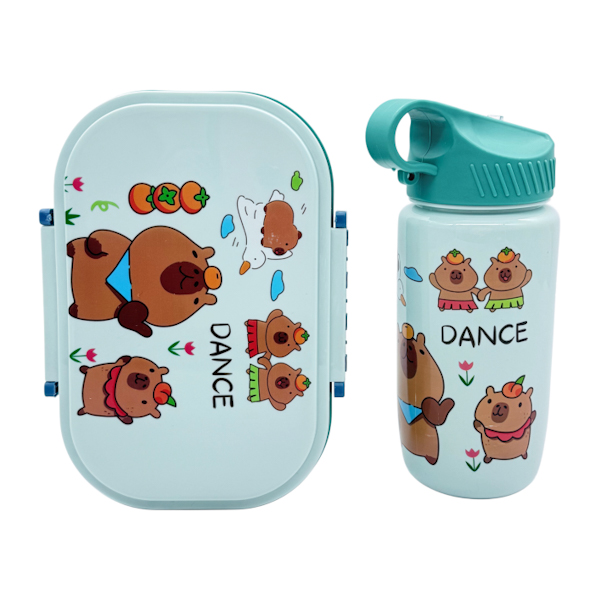 Набір ЛанчБокс 3 відділення ложка,виделка +Пляшка д/напоїв арт.674-2501-6(306-19)