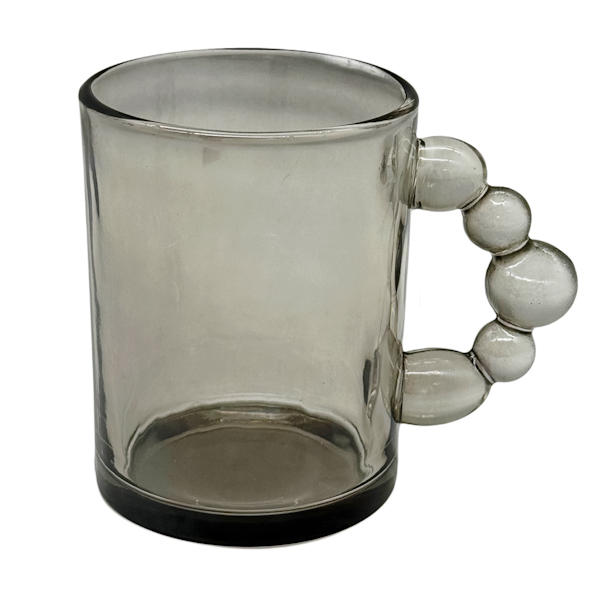 Чашка Скляна 1шт Графіт з фігурною ручкою арт.AIZLV105 *6