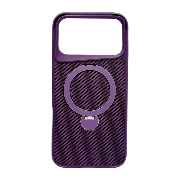 Чохол д/тел силікон iPhone 17 ProMax карбоновий дизайн з кільцем арт.TZKR-0102 *4