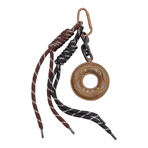 Брелок з карабіном д/сумки Пончик з шнурками арт.TZKR-3233 *5