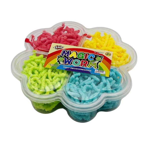 Іграшка-тягучка антистрес Magic Worm 4 кольори у футлярі арт.328-3