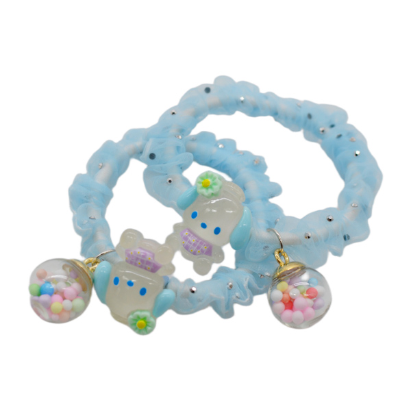 Резинка д/волосся 2шт Органза Декор Мікс арт.3928-4/5 *25