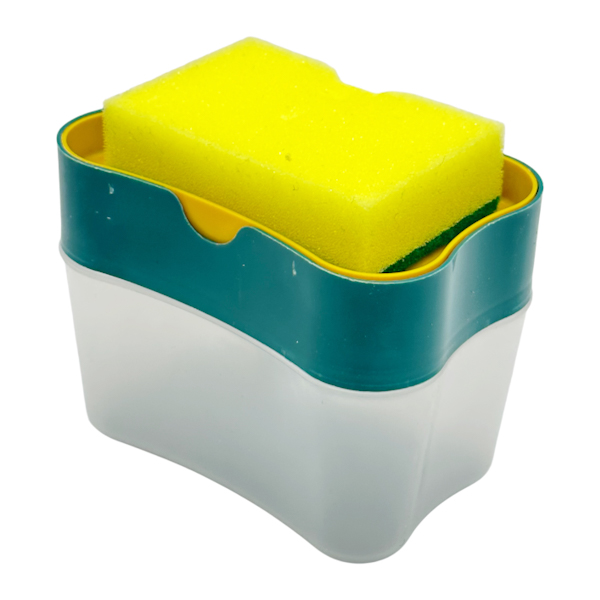 Тримач дозатор д/миючого засобу пласт. з губкою 1шт арт.LC202017 (25-В33)