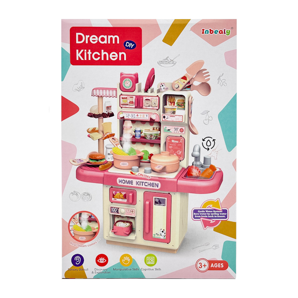 Іграшка Inbealy Кухня з плитою, посудом і мийкою арт.36T-2
